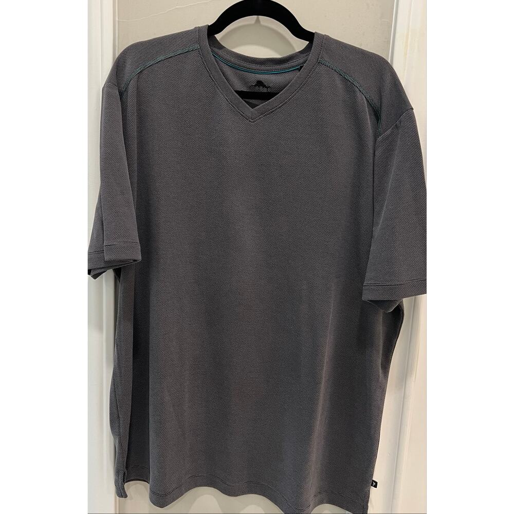 Tommy Bahama V-Neck T-Shirt Men’s XL Gray IslandZone Modal Blend Short Sleeve